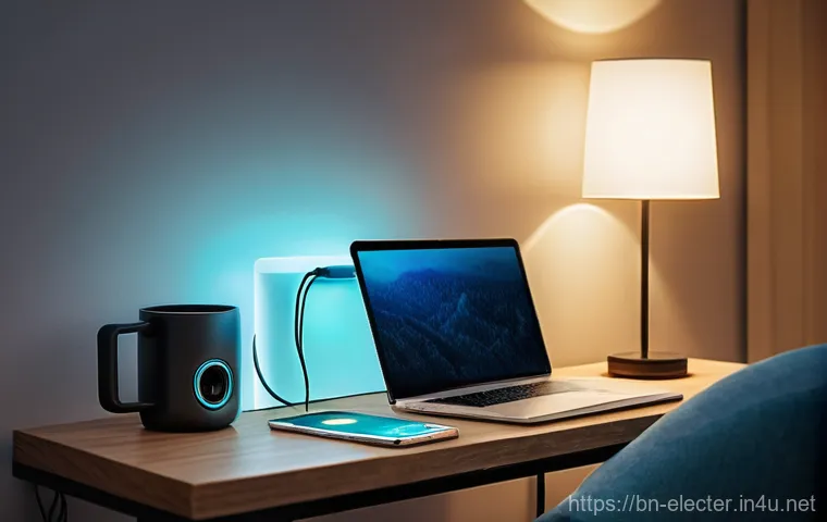 전력 변환기 설계 가이드 - **Prompt:** A cozy, well-lit modern living room scene. A young adult, casually dressed in appropriat...