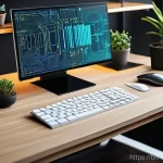 회로 설계 자동화 툴 소개 - **Prompt 1: The Modern Electronic Designer at Work**
"A clean, well-lit home office scene. A foc...