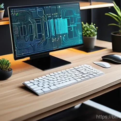 Home 25 회로 설계 자동화 툴 소개 - **Prompt 1: The Modern Electronic Designer at Work**
"A clean, well-lit home office scene. A foc...