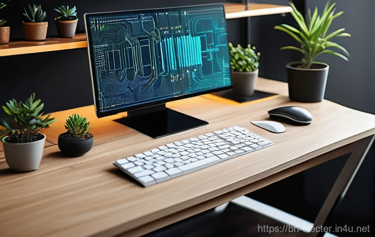 회로 설계 자동화 툴 소개 - **Prompt 1: The Modern Electronic Designer at Work**
"A clean, well-lit home office scene. A foc...